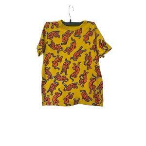 Hanna Andersson Yellow Tiger Print Tee Sz 12